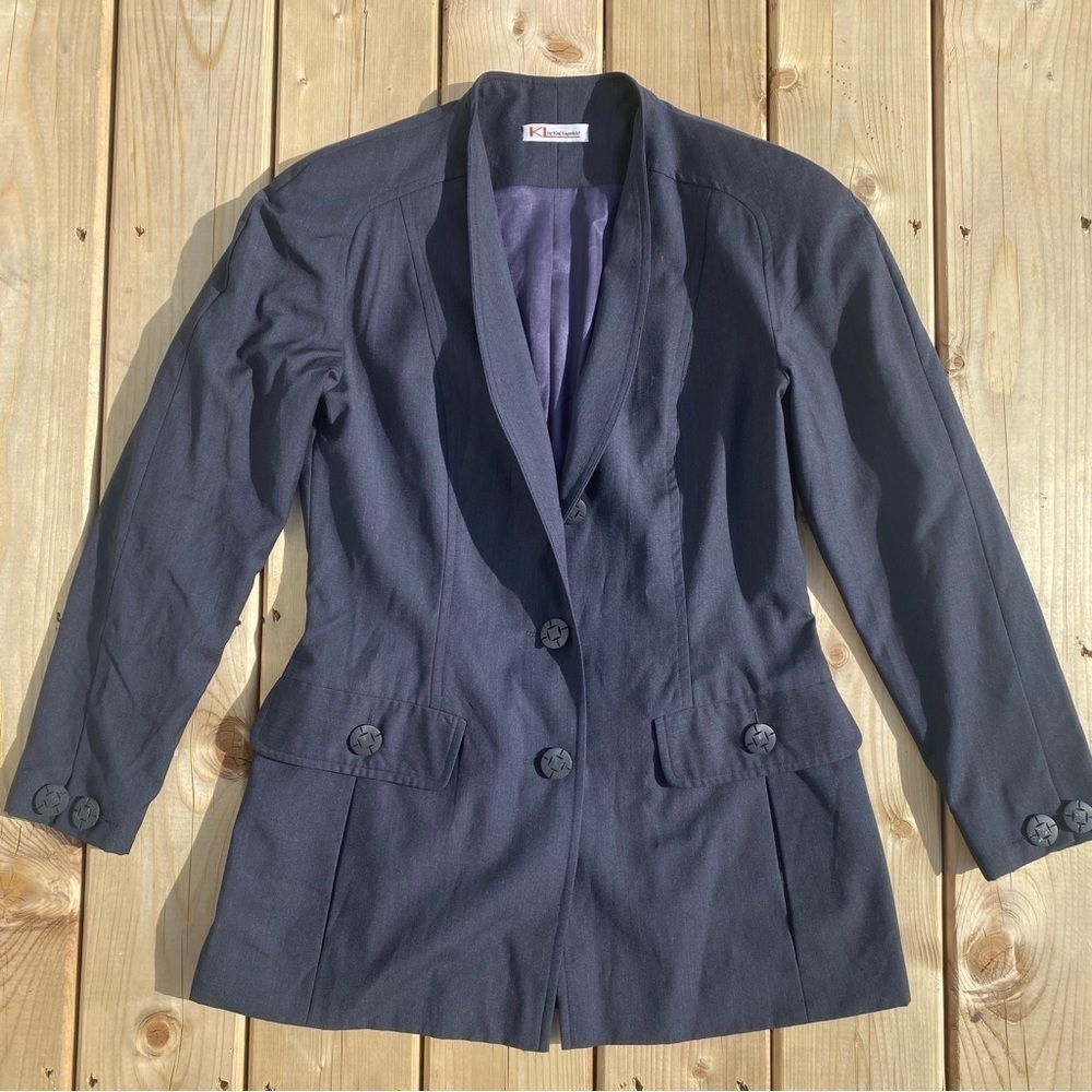 KL by Karl Lagerfeld Vintage 80s 100% Wool Jacket Made in Germany size 8